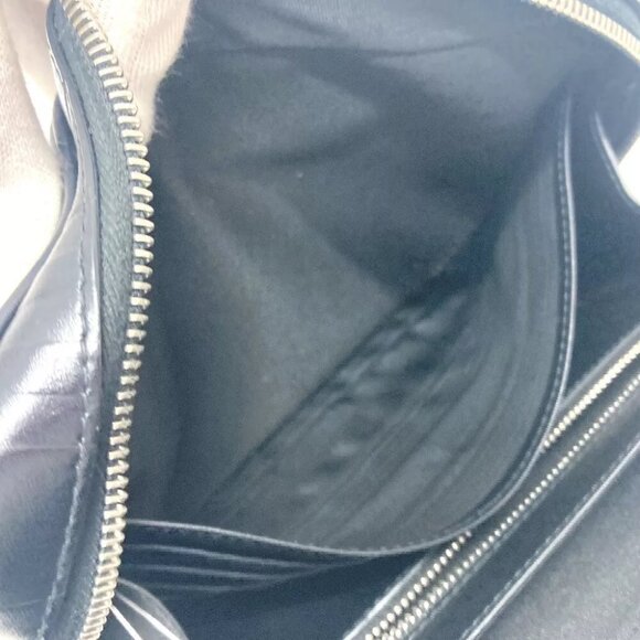 BURBERRY Check pattern Embossed Clutch Bag Pouch Black/SilverHardware - Picture 11 of 15